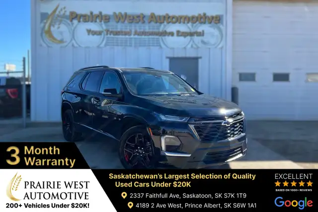 2022 Chevrolet Traverse Premier AWD 7 Passenger | No Accident | 