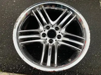 1 Single Genuine OEM Factory 19" Front BMW Style 89 7 series rim in fair used condition this rim cam...