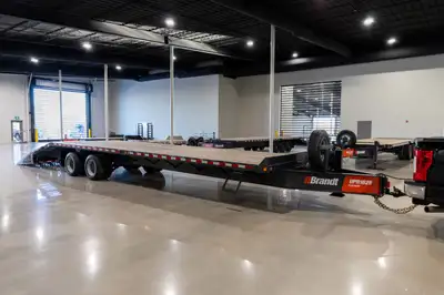 Brandt 16 Ton, 28’ Deckover Flatbed Trailer, Model: UGR 1628 / UPR 1628 Performance and Platinum Tri...