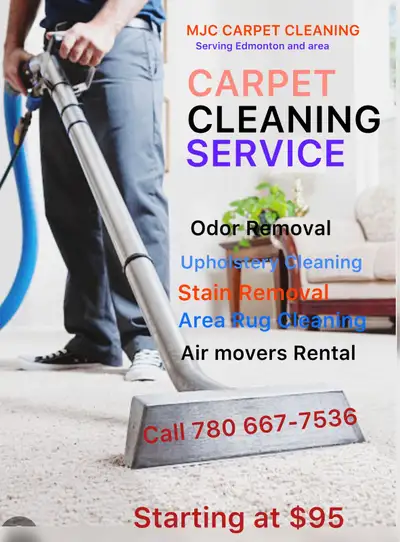 MJC Carpet Cleaning/  $95 3 bed room & hallway, View more