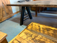 Wormy Maple Dining Table From Our Showroom