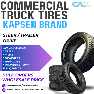 NEW COMMERCIAL TRUCK TIRES KAPSEN HEAVY-DUTY PREMIUM QUALITY DEEP TREAD 28/32 NO HIDDEN FEES NO EXTR...