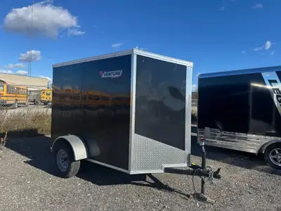 New 2026 5x8 Enclosed Trailer -One in stock, Stock #9386 -5'6" interior height -Black -GVW: 1034lbs...