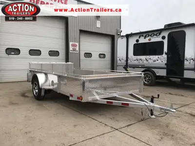 ACTION SERIES 6 X 12 ALL ALUMINUM UTILITY TRAILERS WITH BI-FOLD GATE AND ALUMINUM WHEELS! $0 DOWN FI...
