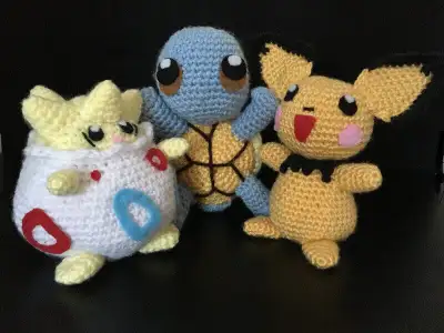 Crocheted Pokemon plushies - free personalisation, View more