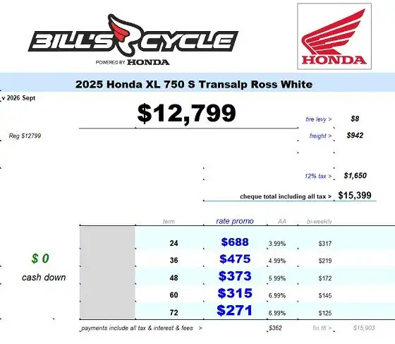 2025 HONDA XL 750 S Transalp Sold.. 2026 Coming Soon !! in Street, Cruisers & Choppers in Winnipeg - Image 4