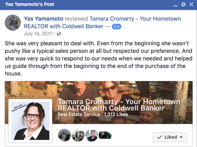 5 Star Reviews from Real Customers for REALTOR® Tamara Cromarty dans Services immobiliers  à Whitehorse - Image 3