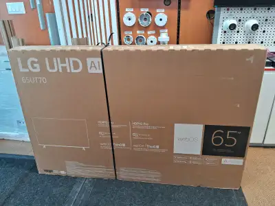 LG UHD 65" { 65UT70 } 4K SMART TV WORKS WITH APPLE AIR PLAY, APPLE HOME BUILT IN ALEXA BUILT IN CHRO...