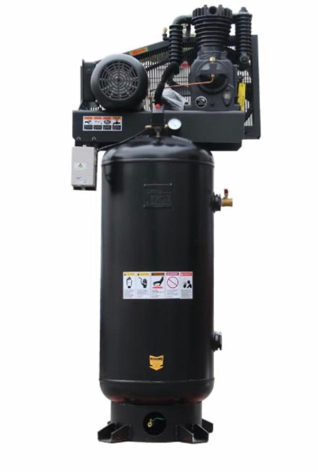 New Electric compressor 220v 5 hp one stage 80 gals tank 18 cfm in Other Parts & Accessories in Whitehorse - Image 2