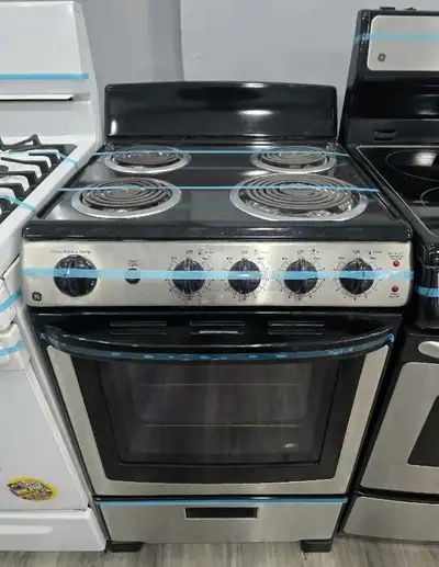 Apartment Size GE 24" Stainless Steel Electric Coil Top Stove, View more