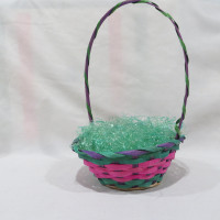 Small Easter Basket With Easter Grass