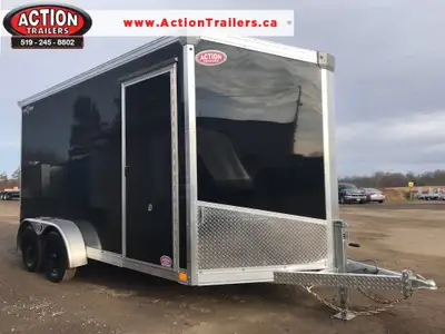 IDEAL CARGO 7X14 GALVANIZED ENCLOSED TRAILER WITH REAR RAMP DOOR AND 12in. EXTRA HEIGHT! Built Tough...