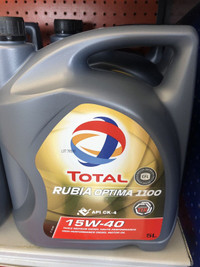 TOTAL Rubia Optima 15w40 CK4 5L jugs on sale only $29.95