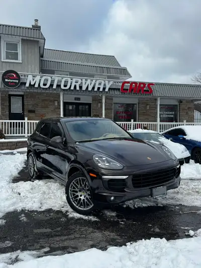 2017 Porsche Cayenne (PLATINUM EDITION) AWD SUNROOF LEATHER Purple exterior on beige leather interio...