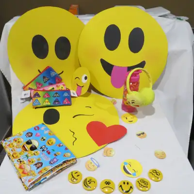 Emoji posters, magnets, pencil cases,muffs,table cover, bottle, View more