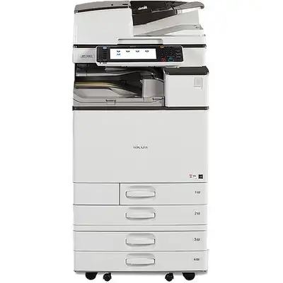 The Ricoh MP C2503 Color Copier has print, copy, scan and duplex printing. It is a reliable and effi...