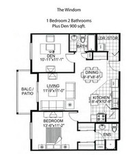 The Windom -  1 bedroom plus den