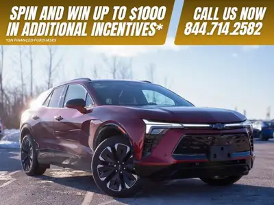 Modern, fast, and tech-forward, the 2025 Chevrolet Blazer EV AWD RS is an all-electric SUV designed...