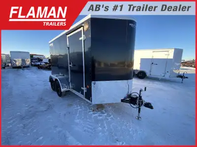 2026 ROYAL 6'X14' ENCLOSED CARGO TRAILER Color: Black Size: 6' X 12' Straight Wall + 2' V-nose (2) 3...