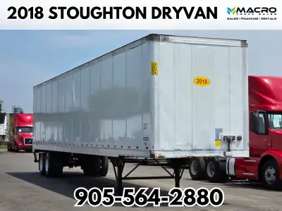Welcome to Macro Truck Sales! 2018 Stoughton Dryvan @905-564-2880 53ft Tandem Trailer Steel Rims Cal...