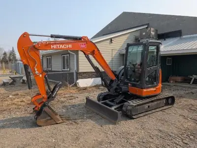 2024 Hitachi ZX50U-5N Midi Excavator - Enclosed Cab, Air Conditioner, Swing Boom, 5 ft 6 in Stick, A...