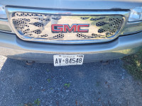 99-04 gmc truck grill insert (flames)