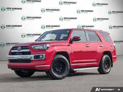 Introducing the 2020 Toyota 4Runner 4WD in a striking red finish, equipped with a robust 44 drivetra...