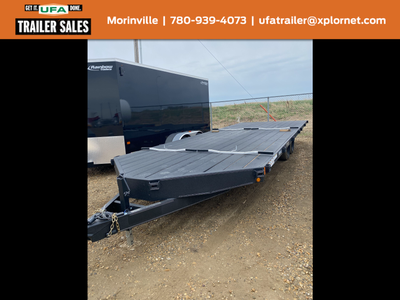 BUILT STRONG ! BUILT TO LAST! BUILT IN CANADA!!! This Rainbow Trailers 22' 4 place ATV And Sled Trai...