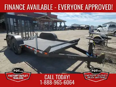 NEW 7x14ft Low Pro Scissor Lift Trailer from Canada Trailers - (2) 7,000 lb Axles w/ Easy Lube Spind...