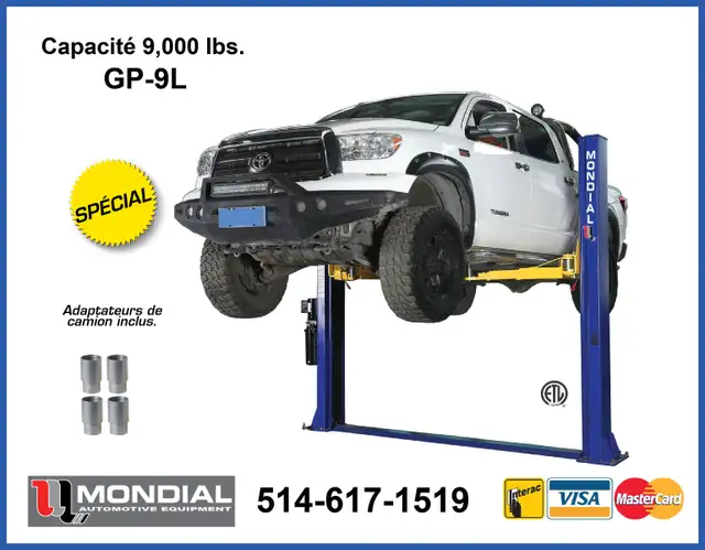 GP9L 9000lbs 220v  Lift Certifie HOIST ETLc Hydraulique NEUF in Other in Québec City - Image 2