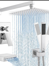 KES Shower System with Waterfall Tub Spout Pressure Balance 3-Fu