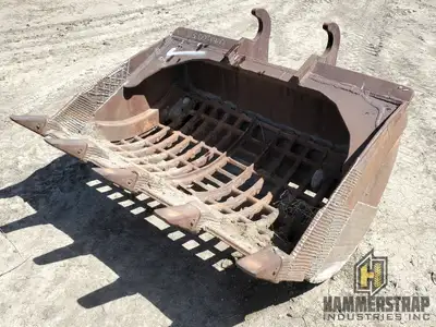 72 inch Grizzly Screening Skeleton Excavator Bucket w/ Replaceable Teeth 6 Ft wide 20 3/4 inch betwe...