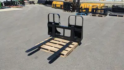New Skid Steer, Tractor and Backhoe Pallet Forks. Canadian made frames by HLA Attachments. These pal...
