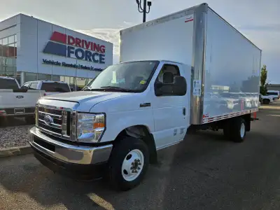 2025 Ford E-Series Cutaway E-450 DRW 176" WB, 7.3L V8 Gas, 16ft Cube, Rear Pull Out Cargo Ramp DRIVI...