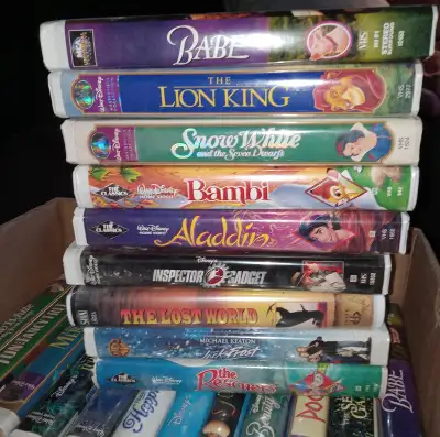 Lot of 170+ Children's VHS Movies in Cases, View more