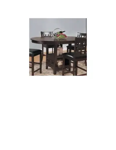 Dining table and 4 chairs, View more