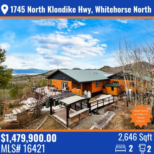 4 Rental Cabins + 2,646 Sq Ft Home – Income & Lifestyle in One! THE BEST OF THE YUKON LIFESTYLE! Wel...