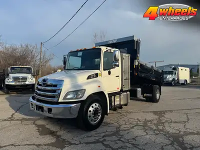 2018 Hino 338 Dump, Hino 7.7L 260 Hp Diesel, Allison RDS Auto, A/C, 33000lbs GVW, Hydraulic Brakes,...