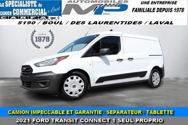 2021 Ford Transit Connect Cargo Van with 2 Sliding Doors / 1 Owner