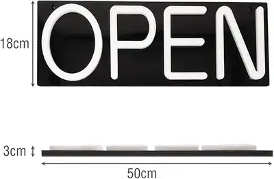 Ultra-Bright Our neon open sign letters are visible day or night, offering great brightness at dusk...