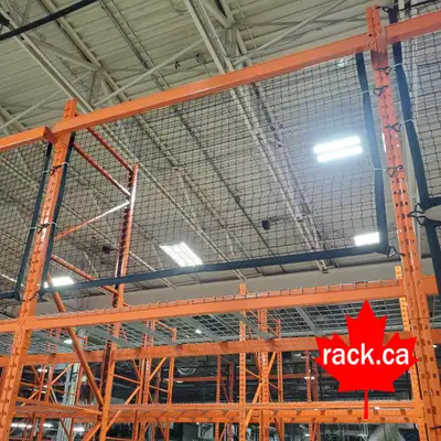 Modular safety netting for pallet racking  RediRack or tear drop, View more