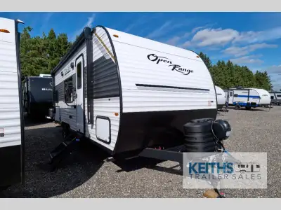 Open Range RV Colt travel trailer 20DB highlights: Double-Size Bunk Beds Overhead Cabinets Private B...