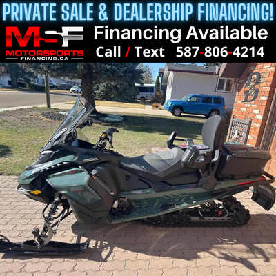 Welcome to Motorsports Financing - Kelowna! 2024 Skidoo Grand touring Engine: 800