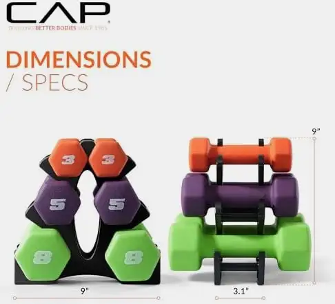CAP Neoprene Dumbbells - Colour-Coded, Soft Grip in Exercise Equipment in Ottawa - Image 4