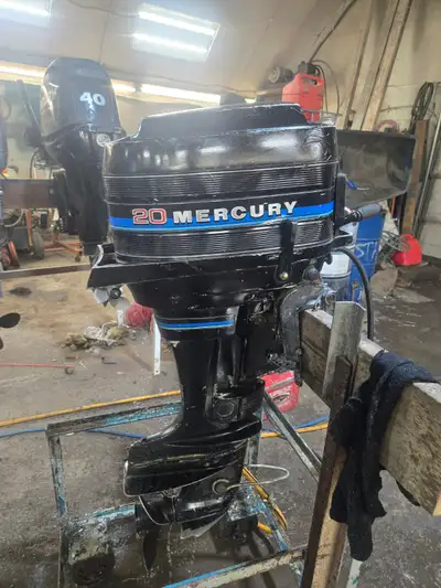 20 horse power mercury outboard motor- running. $1200-OBO
