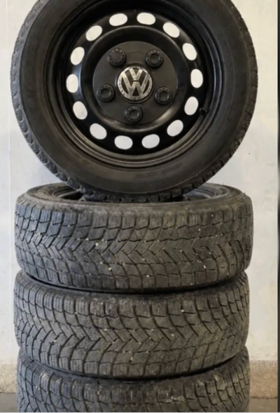 Like new 205/55/16 michelin winter ice snow tires on original VW Volkswagen Jetta Golf GTI wheels or...