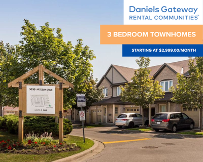 Three bedroom townhome located at 3035 Artesian Drive in Mississauga, starting from $2,999.00 per mo...