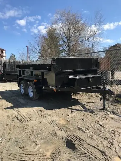 - New 3.5 Ton - 6' x 10' Dump Trailer - 2 x 3500 axles - Elec. brakes - Radials - Tarp Kit - Rear Ba...