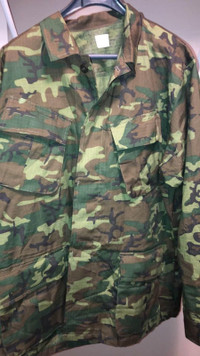 Vietnam War Tropical Camouflage ERDL size large jacket and pants