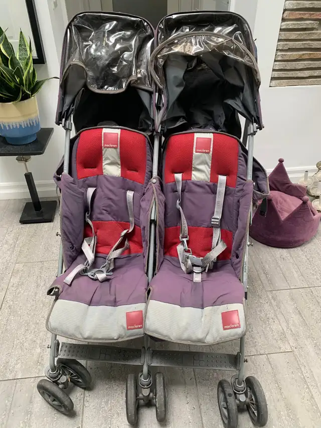 Maclaren Twin Techno Double Umbrella Stroller in Strollers, Carriers & Car Seats in City of Toronto - Image 2